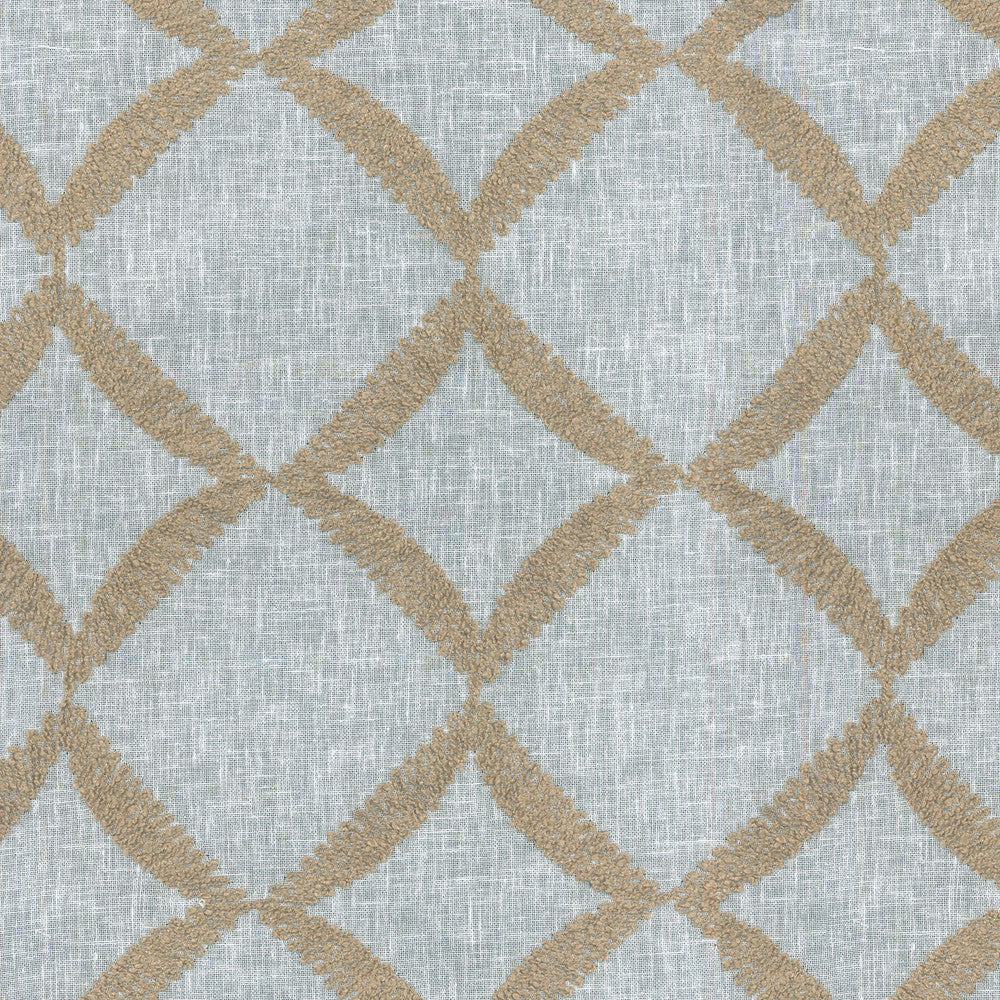 Corded Diamond Natural 407980 by PKL Studio Fabric - 70% Poly 30% Cotton base, 100% Poly embroidery India Horizontal: 5.7 and Vertical: 6.3 54 - Fabric Carolina -