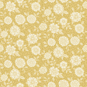 Lizette Mustard Charming Floral Wallpaper by A-Street Prints