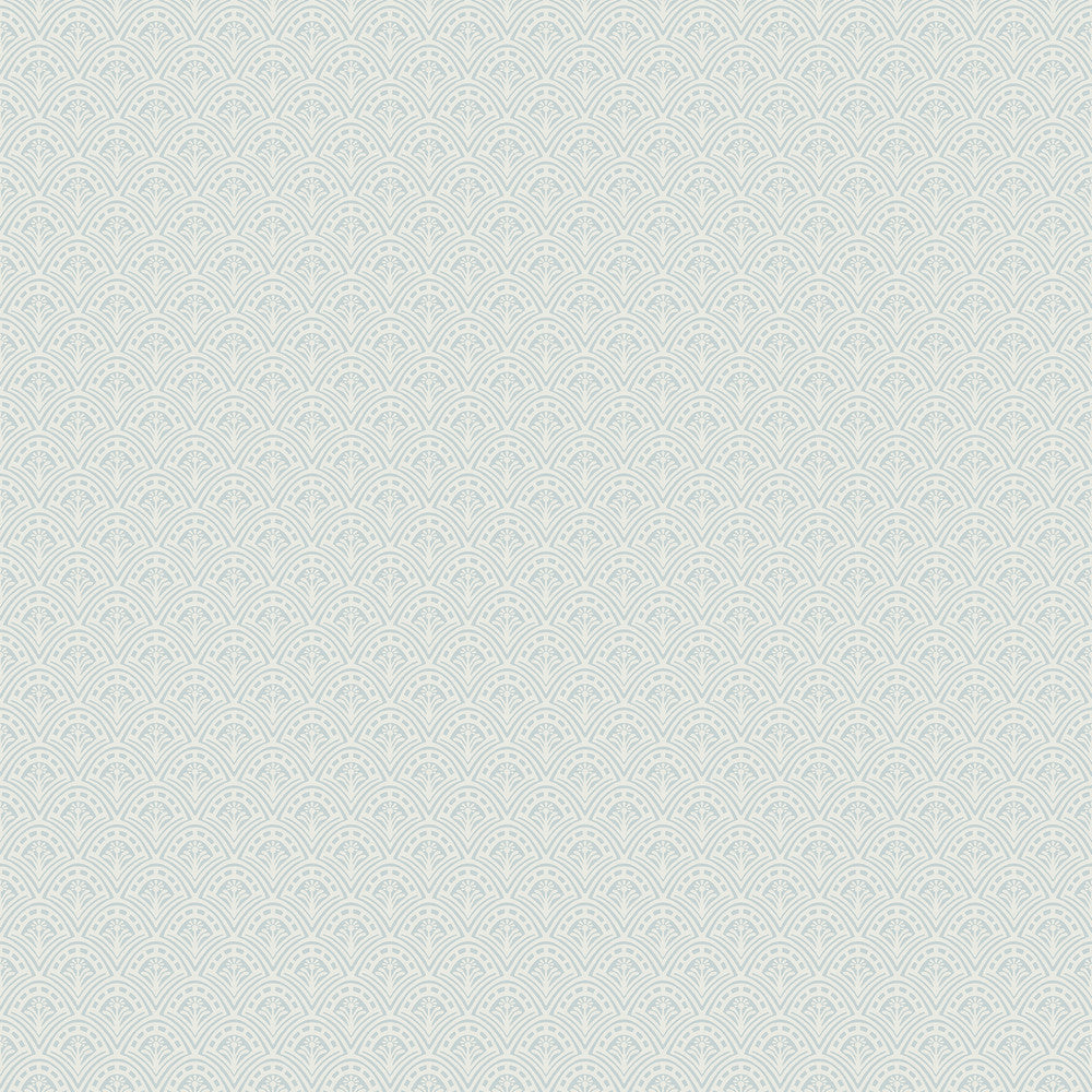 Athena Light Blue Scalloped Botanical Wallpaper by A-Street Prints Ingrid Covers about 57.5 square feet 20.9-in by 33-ft long roll Unpasted 1.5 - Fabric Carolina -