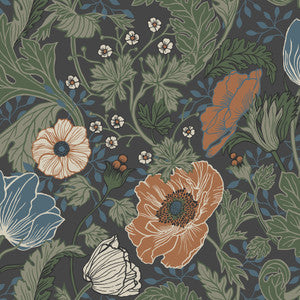 Anemone Multicolor Floral Wallpaper by A-Street Prints