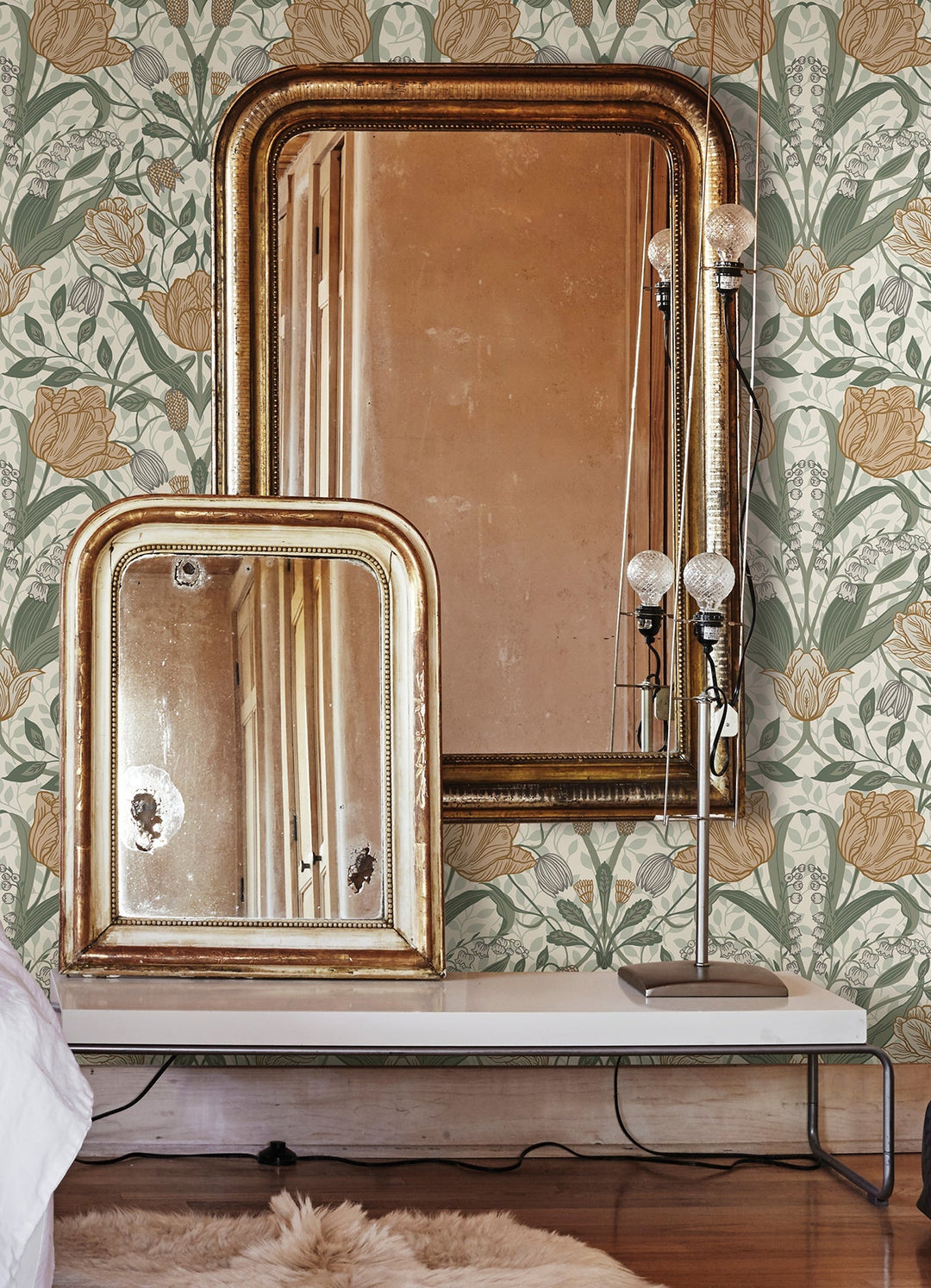 Fillippa Green Tulip Wallpaper by A-Street Prints Designer