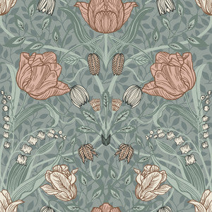 Fillippa Sage Tulip Wallpaper by A-Street Prints