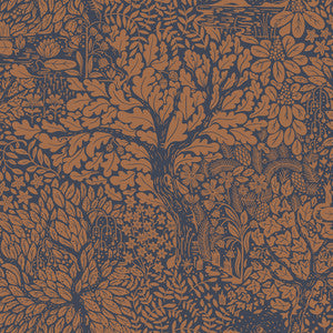 Olle Orange Forest Sanctuary Wallpaper by A-Street Prints