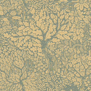 Olle Light Yellow Forest Sanctuary Wallpaper by A-Street Prints