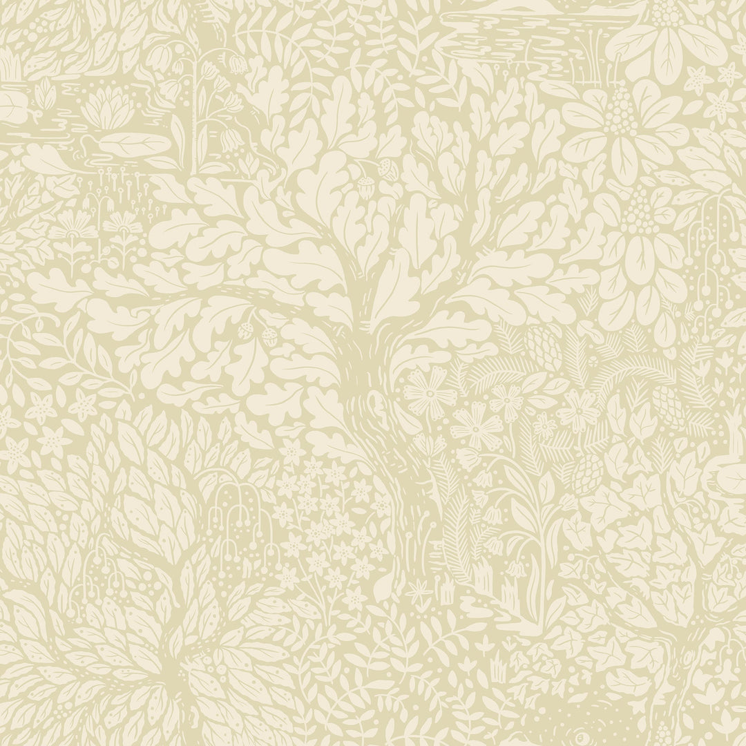 Olle Neutral Forest Sanctuary Wallpaper by A-Street Prints Designer