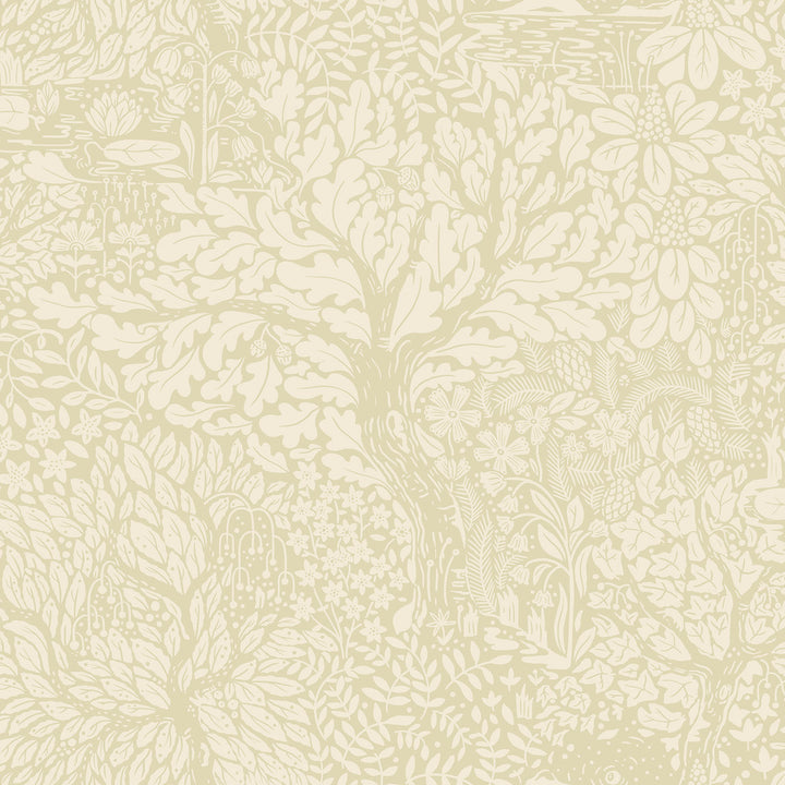Olle Neutral Forest Sanctuary Wallpaper by A-Street Prints Ingrid Covers about 57.5 square feet 20.9-in by 33-ft long roll Unpasted 20.9 - Fabric Carolina -