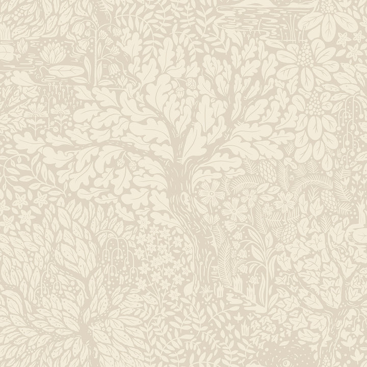 Olle Taupe Forest Sanctuary Wallpaper by A-Street Prints Ingrid Covers about 57.5 square feet 20.9-in by 33-ft long roll Unpasted 20.9 - Fabric Carolina -