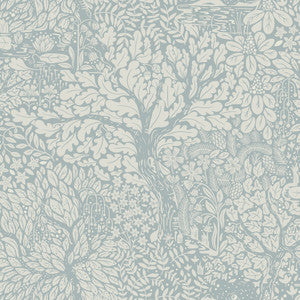 Olle Light Blue Forest Sanctuary Wallpaper by A-Street Prints