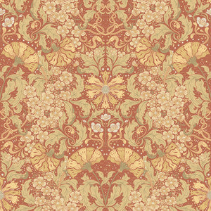 Ojvind Rust Floral Ogee Wallpaper by A-Street Prints