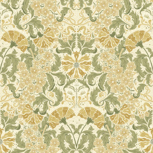 Ojvind Gold Floral Ogee Wallpaper by A-Street Prints