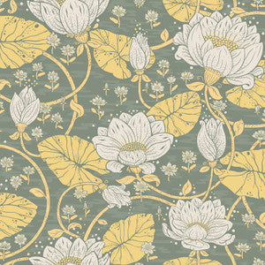 Eva Yellow Lotus Dreams Wallpaper by A-Street Prints
