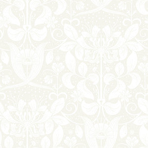 Berit Bone Floral Crest Wallpaper by A-Street Prints