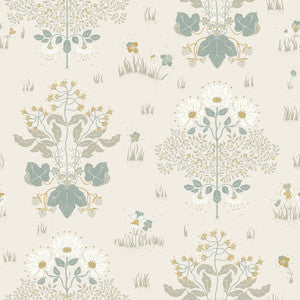 Elda Light Blue Delicate Daisies Wallpaper by A-Street Prints