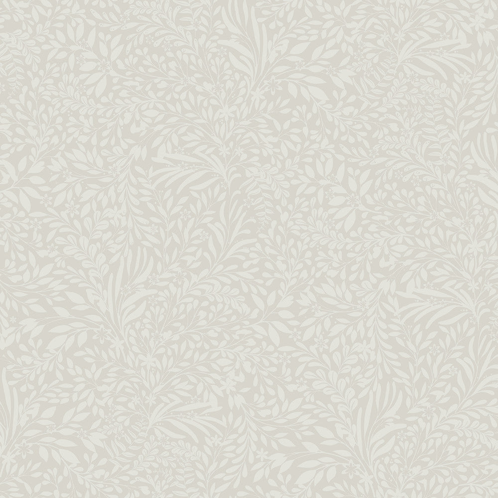 Kristina Light Grey Botanical Wallpaper by A-Street Prints Ingrid Covers about 57.5 square feet 20.9-in by 33-ft long roll Unpasted 20.9 - Fabric Carolina -