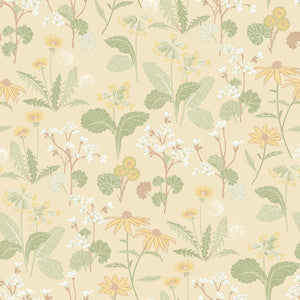 Magdalena Light Yellow Dandelion Wallpaper by A-Street Prints