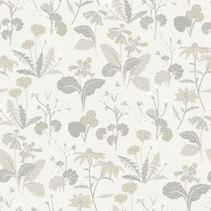 Magdalena Light Grey Dandelion Wallpaper by A-Street Prints
