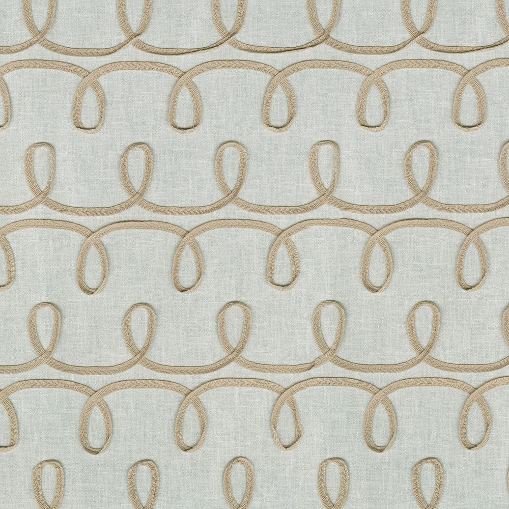 Loop & Lace Parchment 408090 by PKL Studio Fabric - Base:52%Polyester 48%Cotton Embroid:100%Cotton INDIA 30000 Horizontal: 4.5 and Vertical: 2.75 54 - Fabric Carolina -