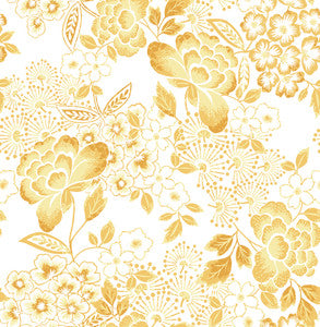 Irina Yellow Floral Blooms Wallpaper by A-Street Prints