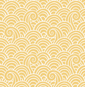 Alorah Yellow Wave Wallpaper by A-Street Prints