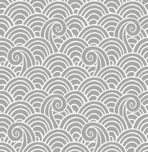 Alorah Grey Wave Wallpaper by A-Street Prints
