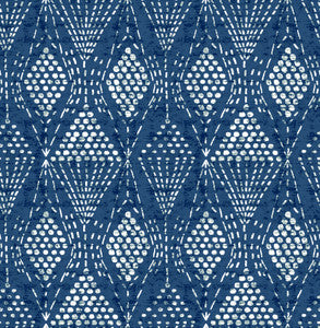 Grady Blue Dotted Geometric Wallpaper by A-Street Prints