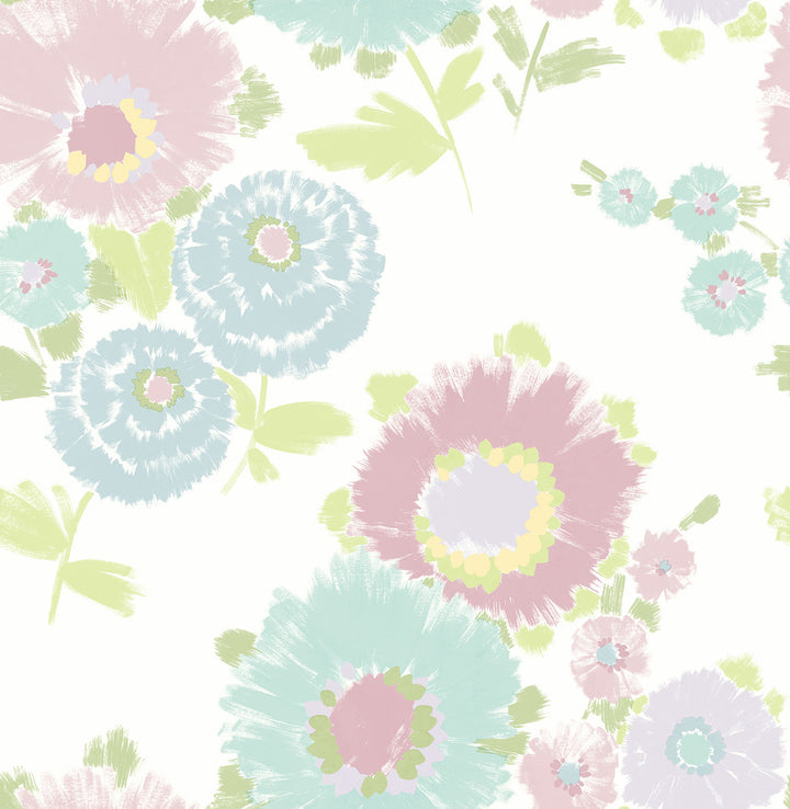 Essie Pastel Painterly Floral Wallpaper by A-Street Prints Happy Covers about 56.4 square feet 20.5-in by 33-ft long roll Unpasted 20.9 - Fabric Carolina -