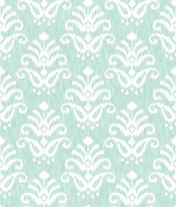 Keaton Aqua Medallion Wallpaper by A-Street Prints