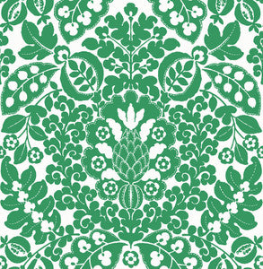 Marni Green Fruit Damask Wallpaper by A-Street Prints