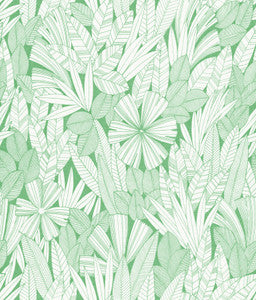 Bannon Green Leaves Wallpaper by A-Street Prints