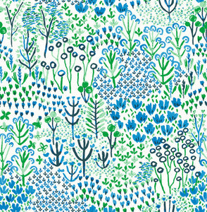 Chilton Blue Wildflowers Wallpaper by A-Street Prints