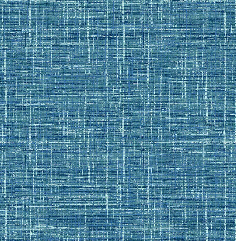Emerson Teal Faux Linen Wallpaper by A-Street Prints Happy Covers about 56.4 square feet 20.5-in by 33-ft long roll Unpasted 0 - Fabric Carolina -