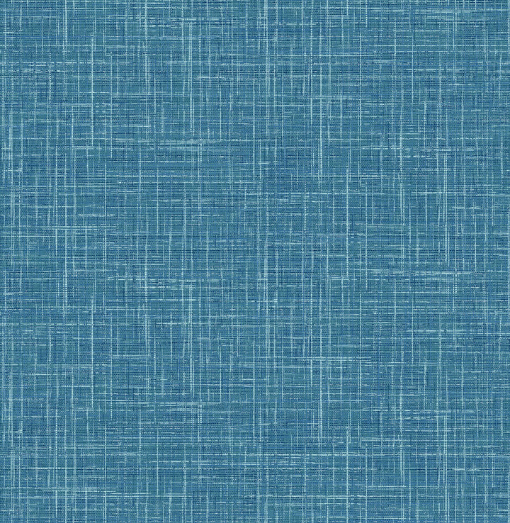 Emerson Teal Faux Linen Wallpaper by A-Street Prints Happy Covers about 56.4 square feet 20.5-in by 33-ft long roll Unpasted 0 - Fabric Carolina -