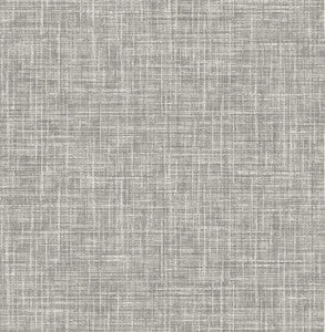 Emerson Grey Faux Linen Wallpaper by A-Street Prints
