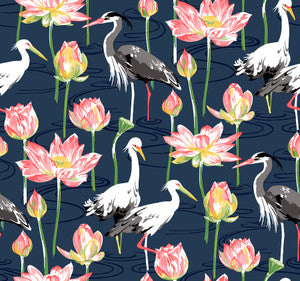 Barton Navy Heron Wallpaper by A-Street Prints