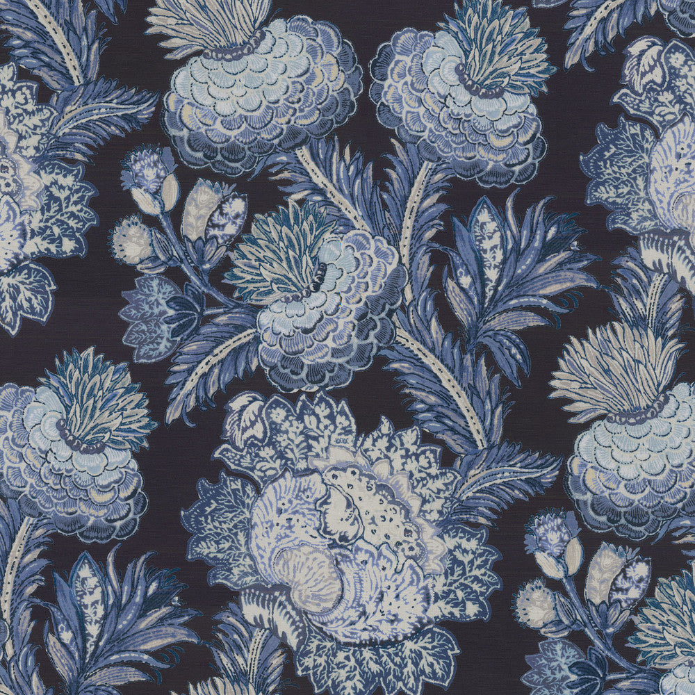 BALINESE GARDEN MIDNIGHT 408142 by PKL Studio Fabric - 75% Cotton 25% Linen China 15000 Horizontal: 25.25 and Vertical: 13.5 54 - Fabric Carolina -
