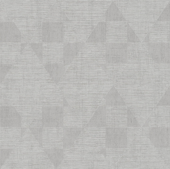 Wegener Sterling Geometric Wallpaper by Advantage Titanium Covers about 57.5 square feet 20.9-in by 33-ft long roll Unpasted 10.2 - Fabric Carolina -