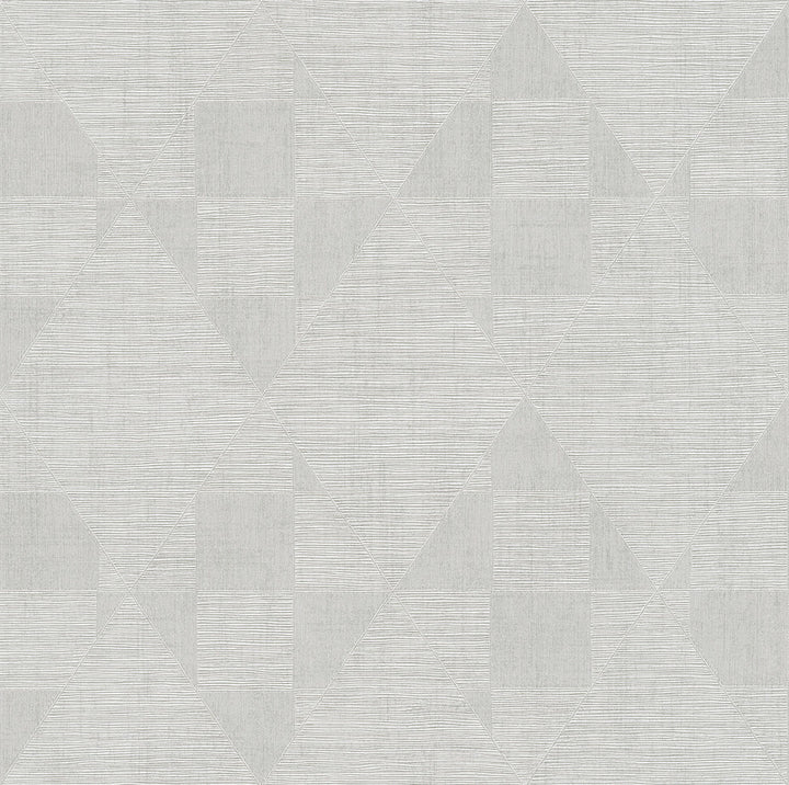 Wegener Silver Geometric Wallpaper by Advantage Titanium Covers about 57.5 square feet 20.9-in by 33-ft long roll Unpasted 10.2 - Fabric Carolina -