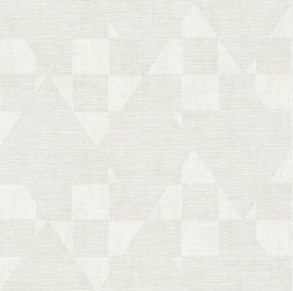 Wegener Champagne Geometric Wallpaper by Advantage Titanium Covers about 57.5 square feet 20.9-in by 33-ft long roll Unpasted 10.2 - Fabric Carolina -