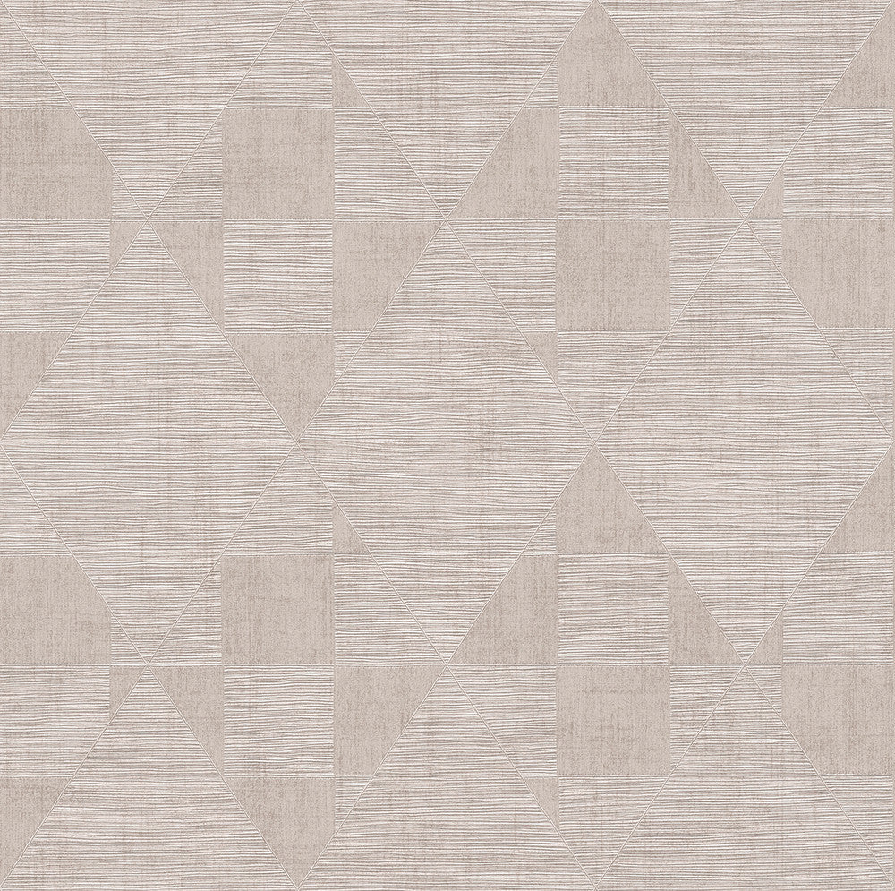 Wegener Blush Geometric Wallpaper by Advantage Titanium Covers about 57.5 square feet 20.9-in by 33-ft long roll Unpasted 10.2 - Fabric Carolina -