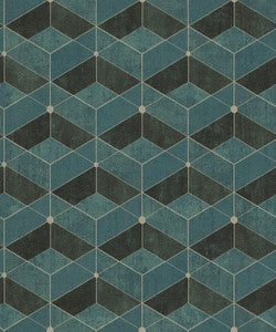 Muir Teal Geo Wallpaper by Advantage
