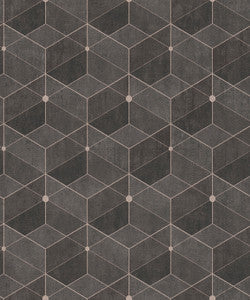 Muir Chocolate Geo Wallpaper by Advantage
