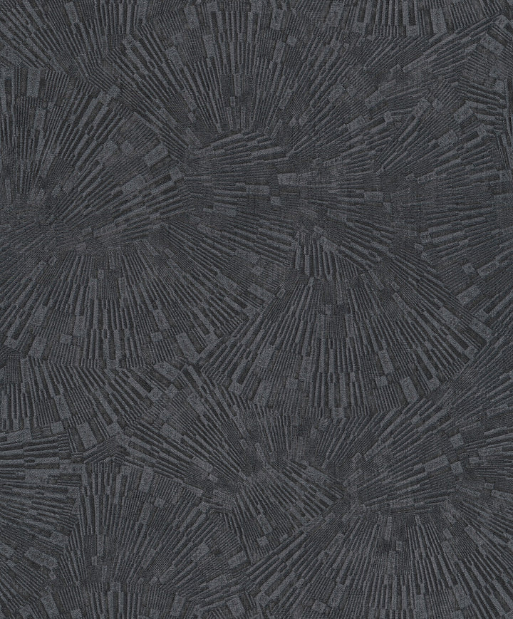 Agassiz Black Burst Wallpaper by Advantage Titanium Covers about 57.5 square feet 20.9-in by 33-ft long roll Unpasted 25.2 - Fabric Carolina -