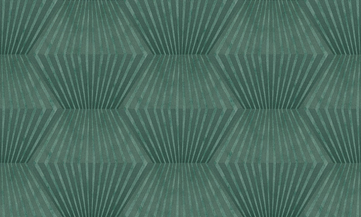 Lehnmann Teal Geo Wallpaper by Advantage Titanium Covers about 57.5 square feet 20.9-in by 33-ft long roll Unpasted 12.6 - Fabric Carolina -