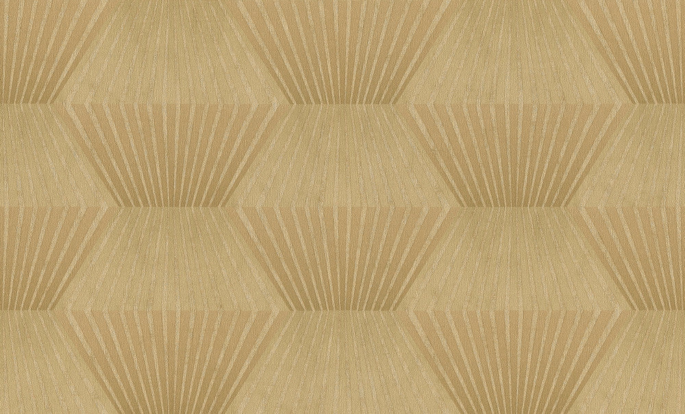 Lehnmann Gold Geo Wallpaper by Advantage Titanium Covers about 57.5 square feet 20.9-in by 33-ft long roll Unpasted 12.6 - Fabric Carolina -