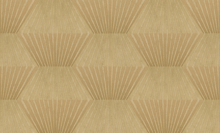 Lehnmann Gold Geo Wallpaper by Advantage Titanium Covers about 57.5 square feet 20.9-in by 33-ft long roll Unpasted 12.6 - Fabric Carolina -