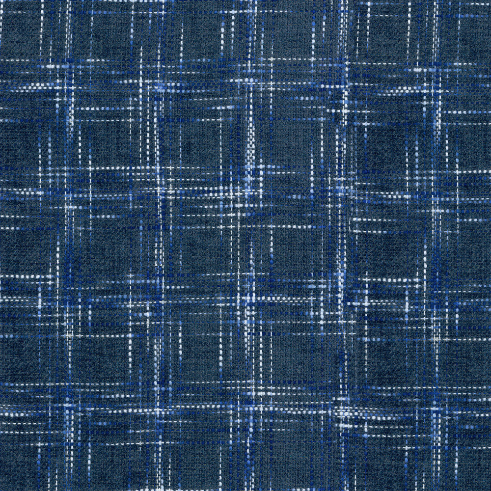 Hampton Plaid Cobalt 408201 by PKL Studio Fabric - 77%Polyester 23%Cotton India 51000 Horizontal: 2.75 and Vertical: 2.25 54 - Fabric Carolina -