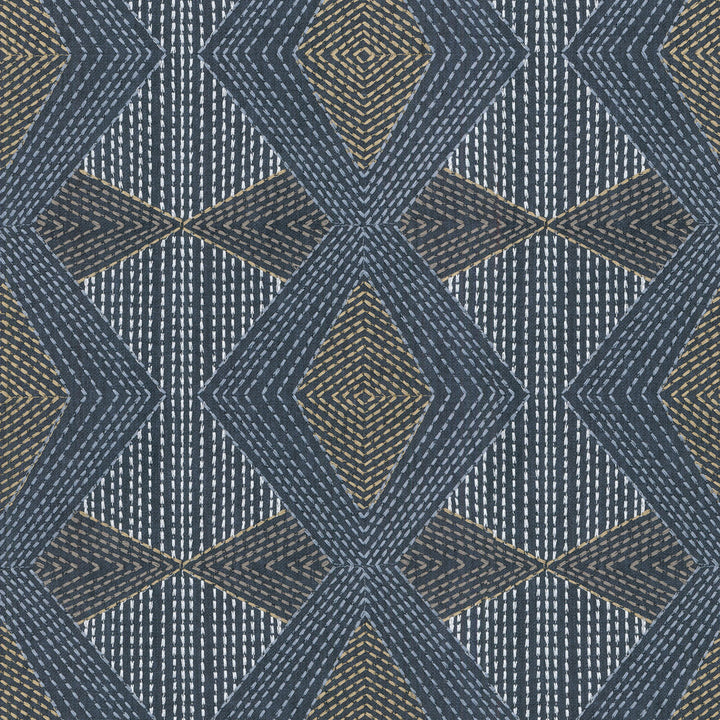 Diamond Dash Emb Caspian 408382 by PKL Studio Fabric CULTURAL EXCHANGE I 50% Polyester 50% Cotton Embroid:100% Polyester INDIA Wyzenbeek 51,000 Horizontal: 6.25" and Vertical: 6.00" 55" - Fabric Carolina -