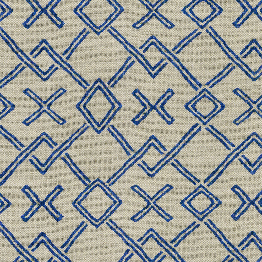 Malian Geo Lapis Srd 408442 by PKL Studio Fabric - 75% Cotton 25% Linen PAKISTAN 30000 Horizontal: 13.5 and Vertical: 12.6 54 - Fabric Carolina -