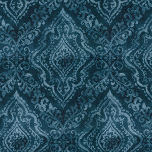 Diamond Damask Indigo 408482 by PKL Studio Fabric