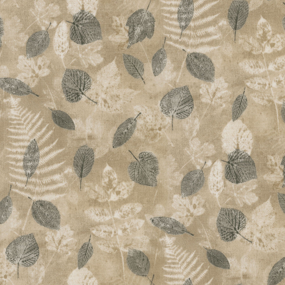 FARMHOUSE LEAF NATURAL 408571 by PKL Studio Outdoor Fabric - 55% Linen 45% Rayon Pakistan 51000 Horizontal: 25.25 and Vertical: 13.5 54 - Fabric Carolina -